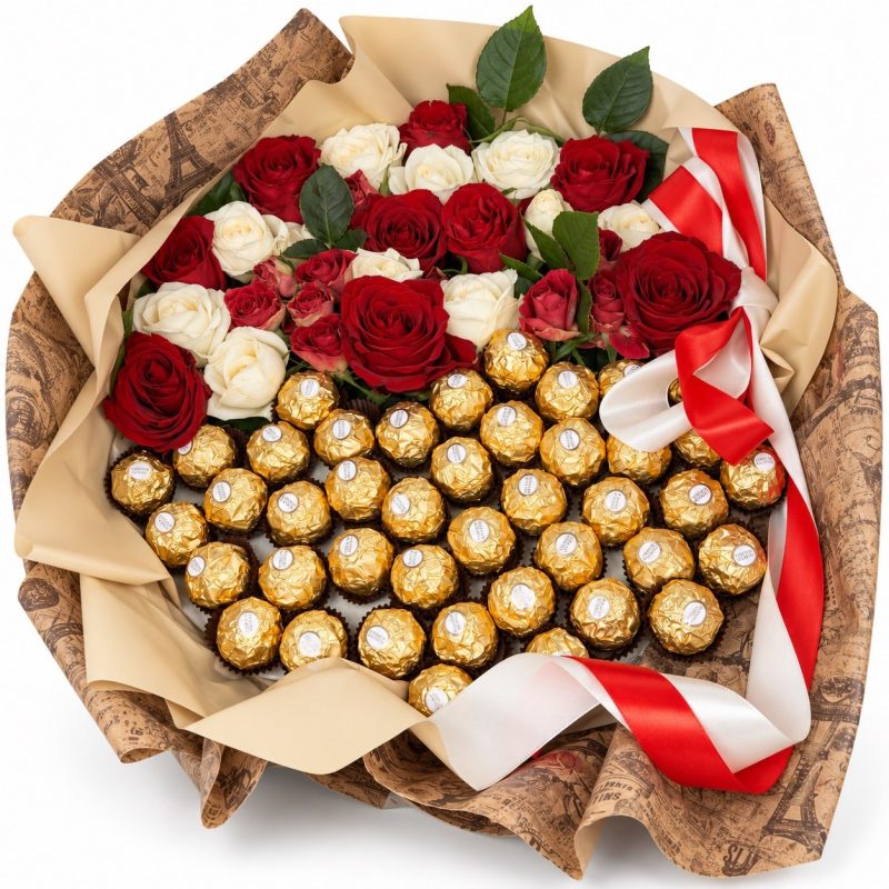 Ruže & Ferrero — Ruže & čokoláda, Lahodné kytice Košice